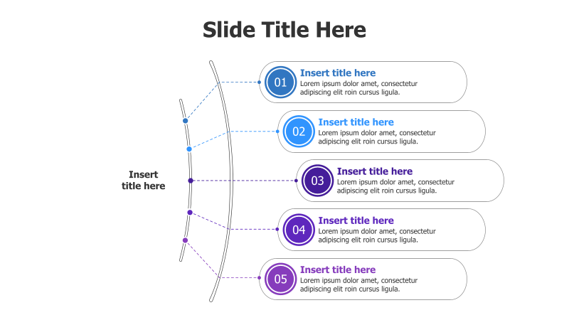 5-Point Branching Lines Infographic