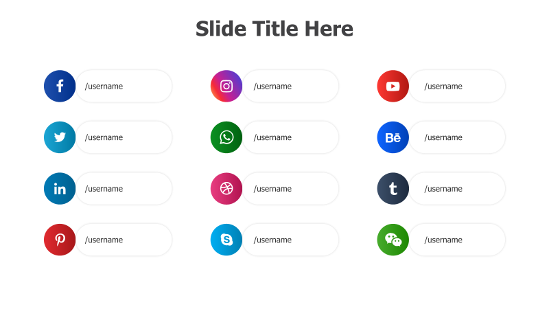Social Media Contact Slide