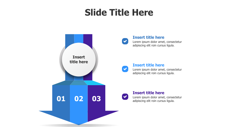 3-Step Arrow Down Infographic