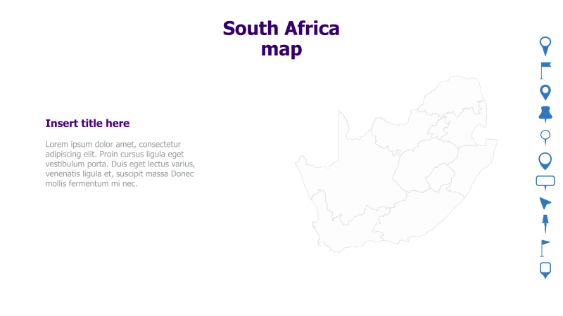 South Africa Map Template