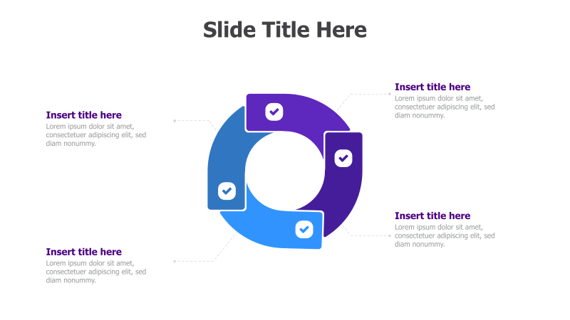4-Point Circular Process with Checkmarks