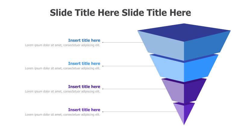 4-Level 3D Funnel Diagram