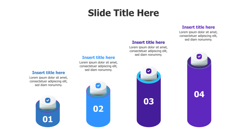 4-Step 3D Column Infographic