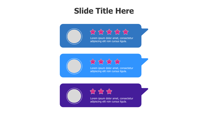 3-Level Testimonial with Star Ratings