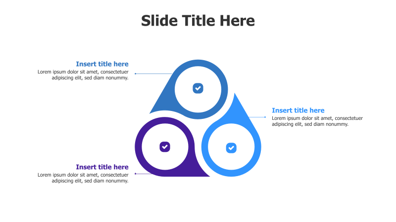 3-Point Interlocking Circle Infographic
