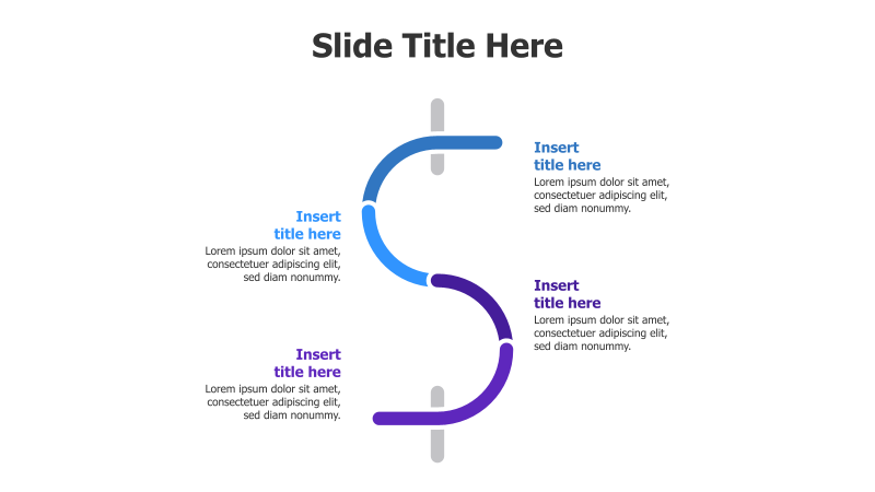 4-Point Dollar Sign Linear Infographic