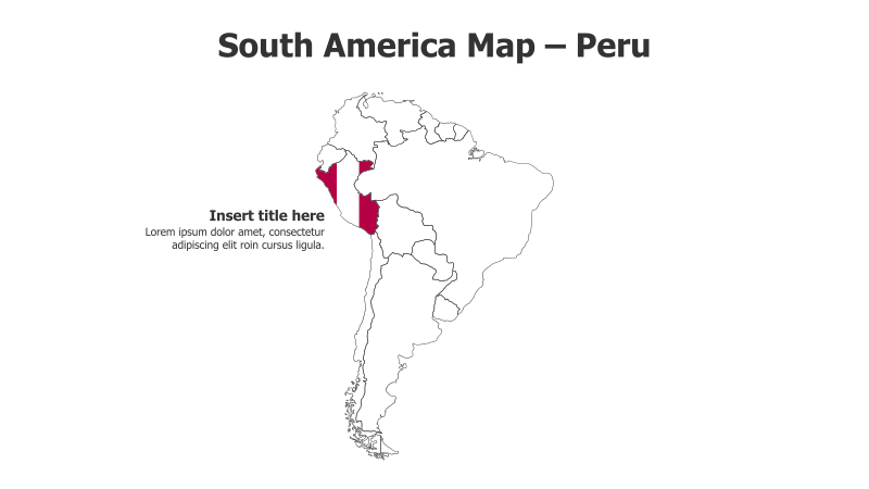 South America Map - Peru Highlight