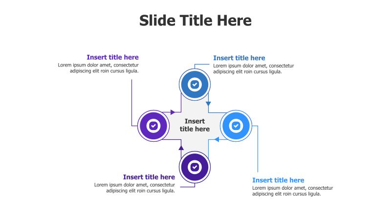 4-Point Crossed Branching Infographic