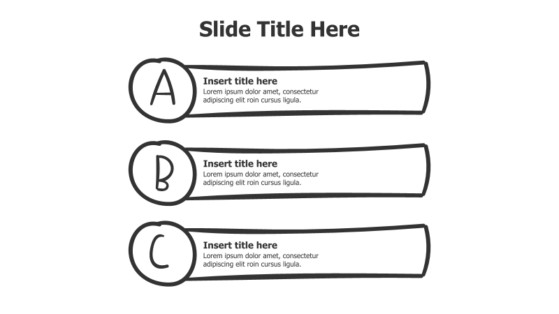 3-Point Doodle Strip Infographic