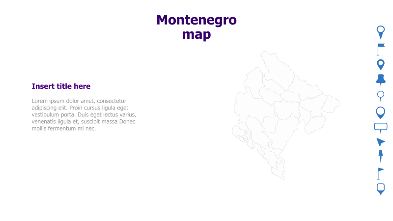 Montenegro Map Template