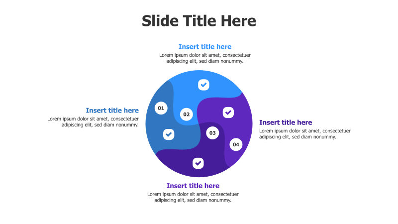 4-Point Divided Circle Infographic