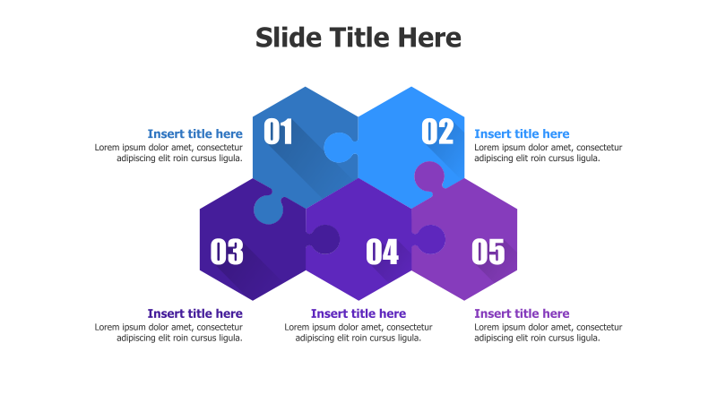 5-Point Puzzle Piece Infographic