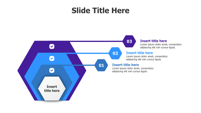 6-Level Hexagon Stack Infographic