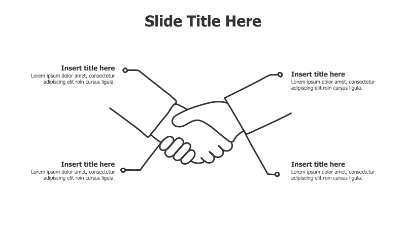 4-Point Doodle Shaking Hands Infographic