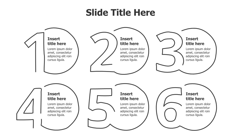 6-Step Numbered Circle Infographic