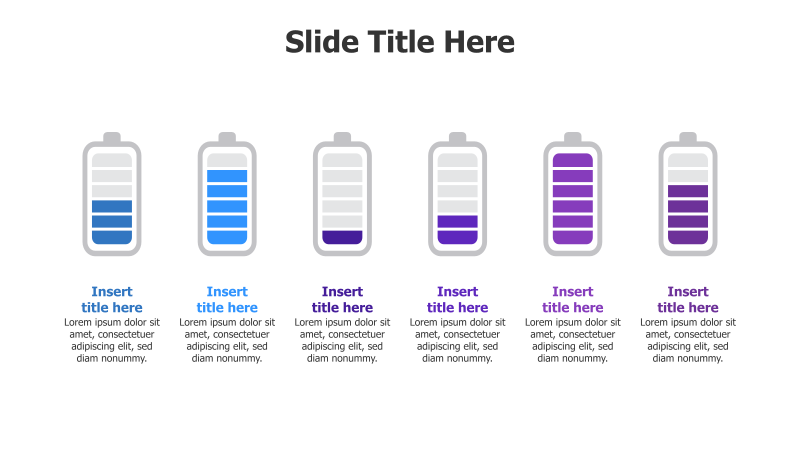 6-Point Battery Level Infographic