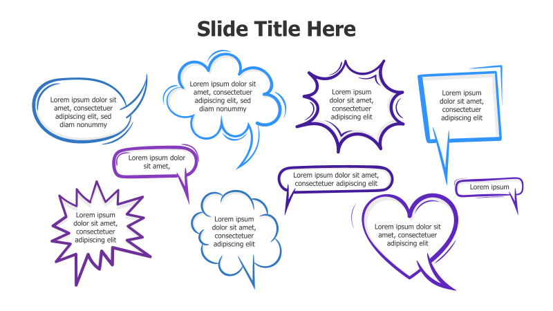 Multiple Speech Bubble Infographic