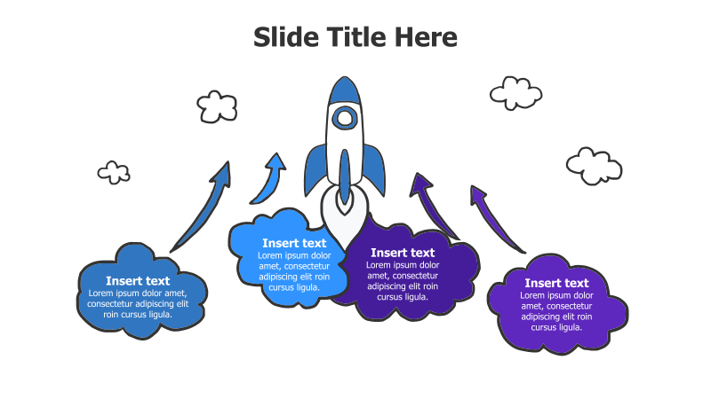 Rocket Launch with Four Key Points