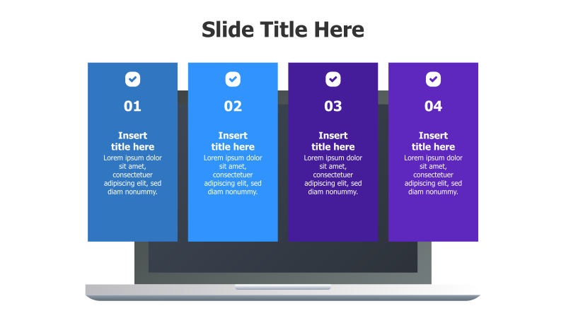 4-Step Gradient Stripe Infographic