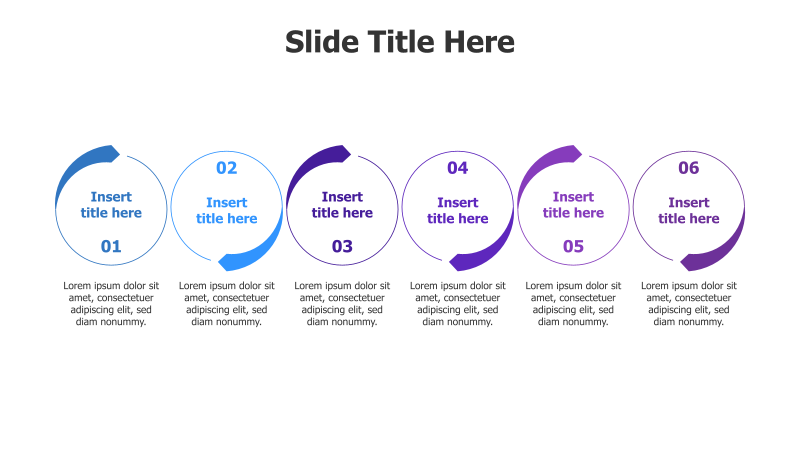 6-Step Circular Process with Arrows