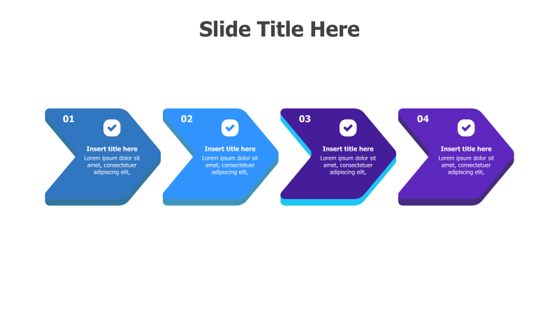 4-Step Timeline with Checkmarks