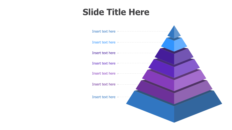 7-Level 3D Pyramid Diagram