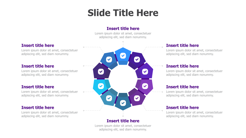 10-Point Circular Diagram with Checkmarks