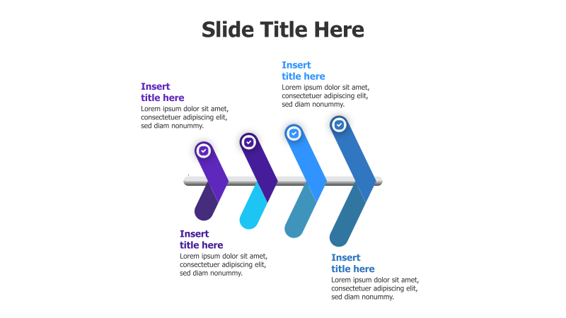 4-Step Process Flow with Checkmark Icons