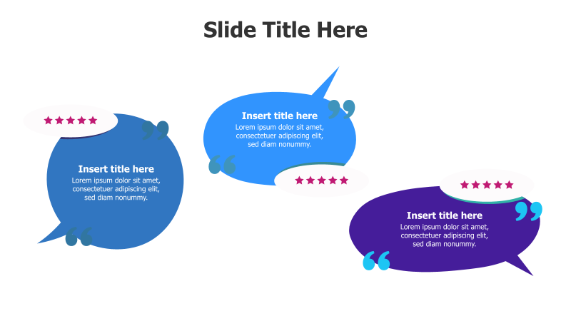 3 Circular Testimonial Bubbles