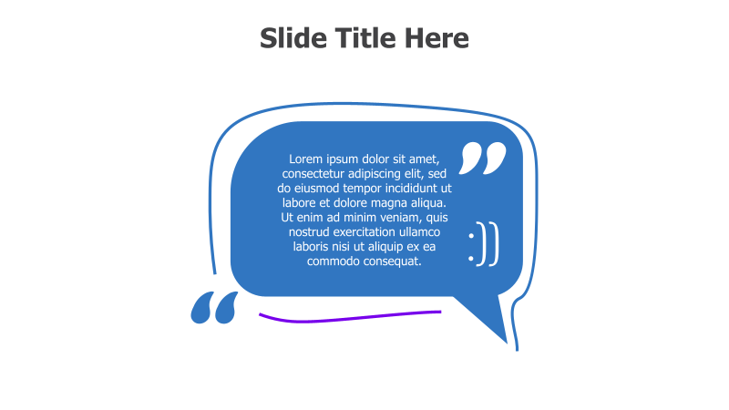Quote Slide with Speech Bubble