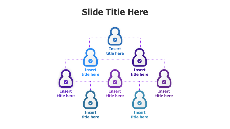 Hierarchical Org Chart with 6 Levels