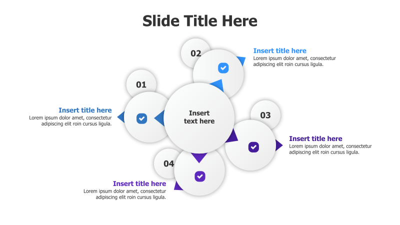 4-Point 3D Circular Infographic