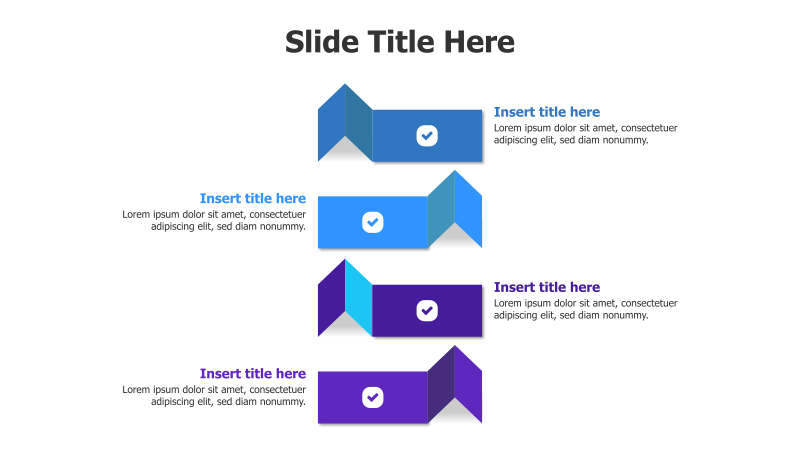 4-Point Colored Stripe Infographic