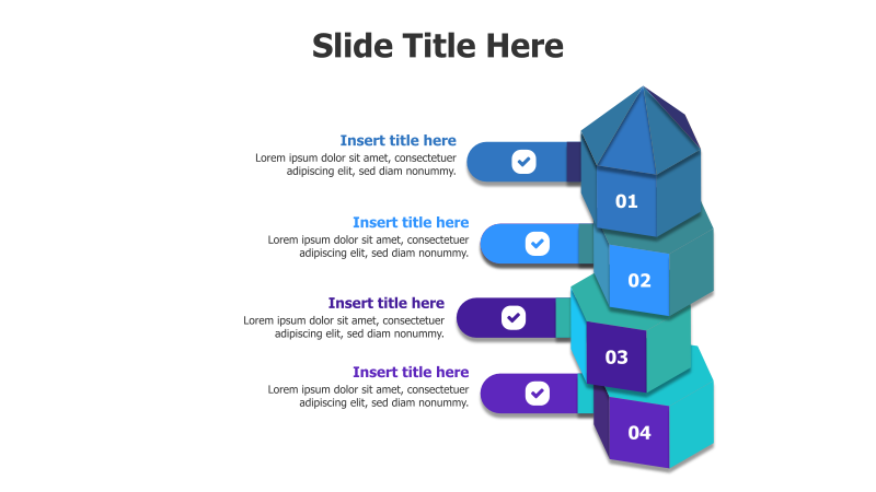 4-Step 3D Pyramid Infographic
