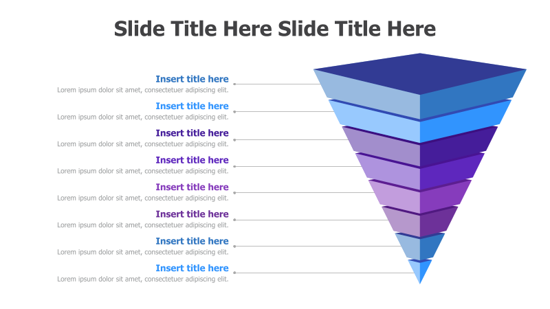 8-Level 3D Funnel Diagram