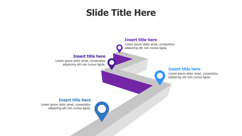 4-Step 3D Road Infographic