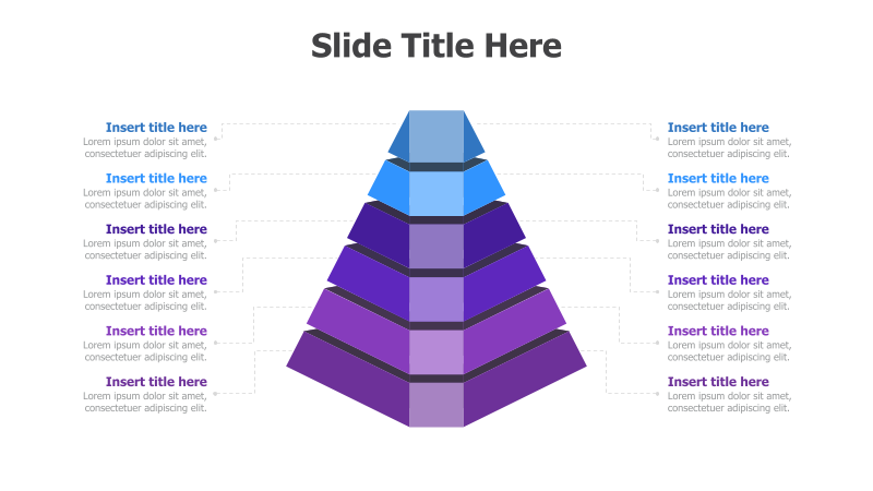 8-Level Bi-Side Pyramid Diagram