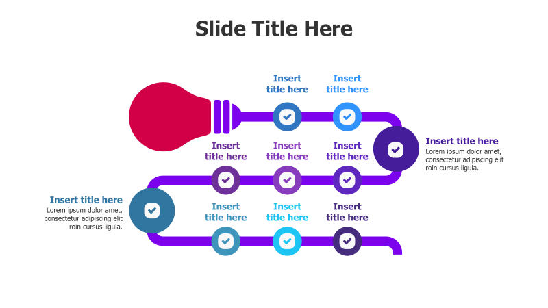 10-Step Roadmap with Bulb Infographic
