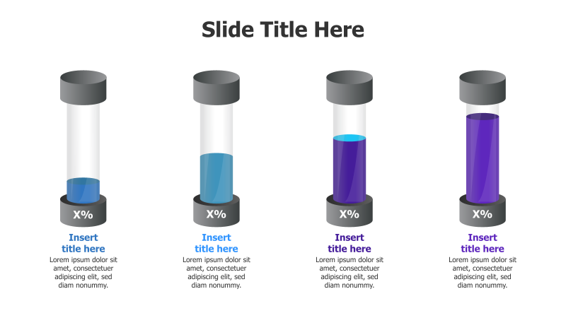 Four Test Tube Comparison Infographic