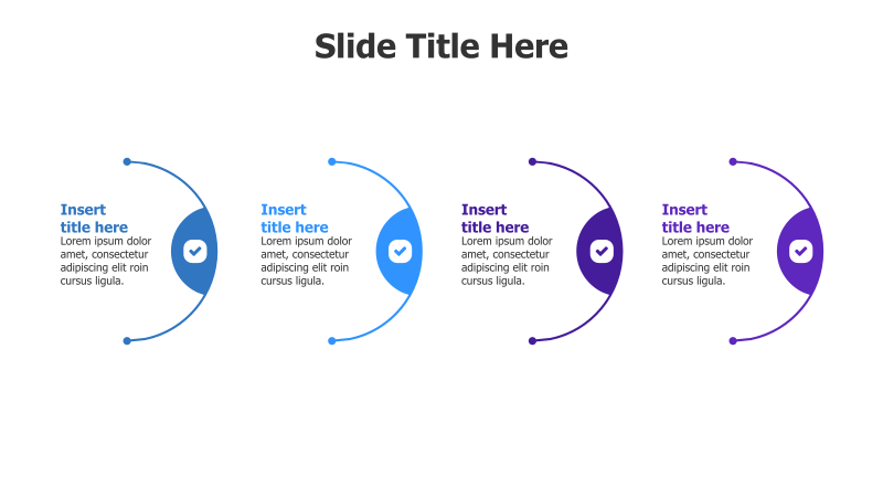 4-Step Circular Process with Icons