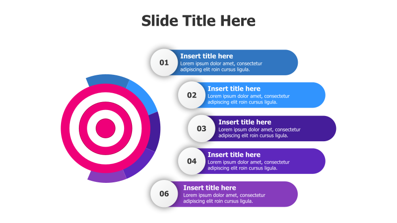 6-Step Radial Diagram with Target Graphic