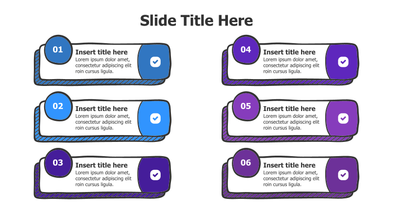6-Point Doodle Block Infographic