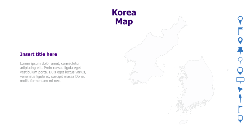 Korea Map Template