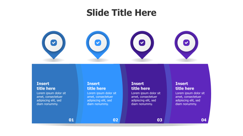 4-Step Location Pin Infographic