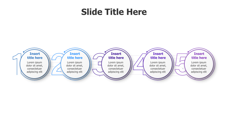 5-Step Numbered Process Flow