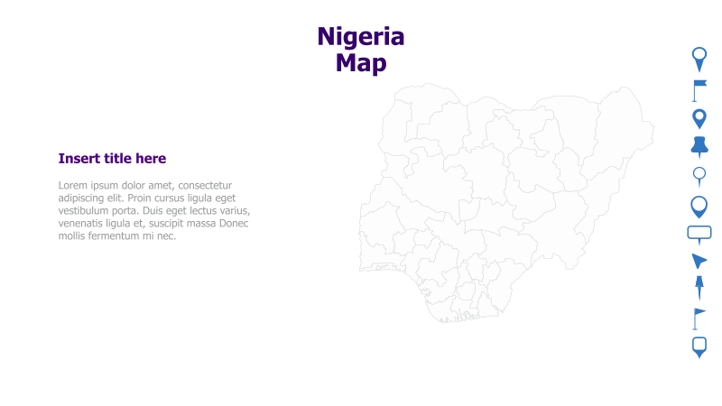 Nigeria Map with Text Placeholder