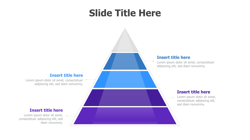 4-Level 3D Pyramid Diagram