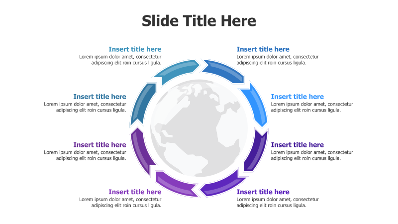 8-Point Circular Process with Earth Graphic