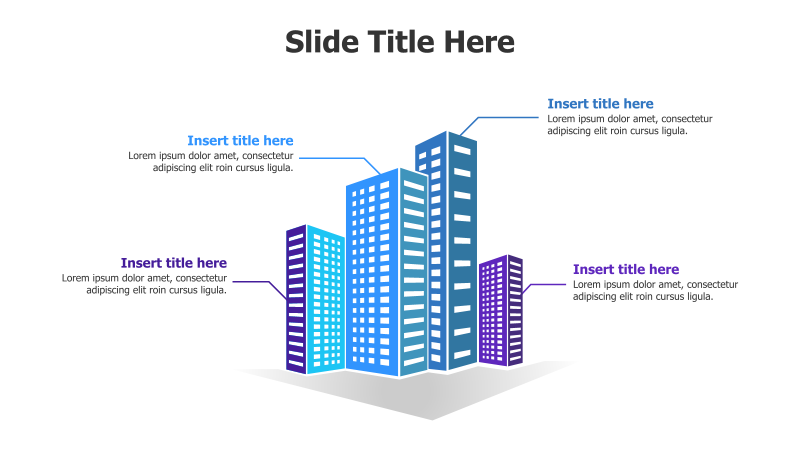 4-Point 3D Building Infographic