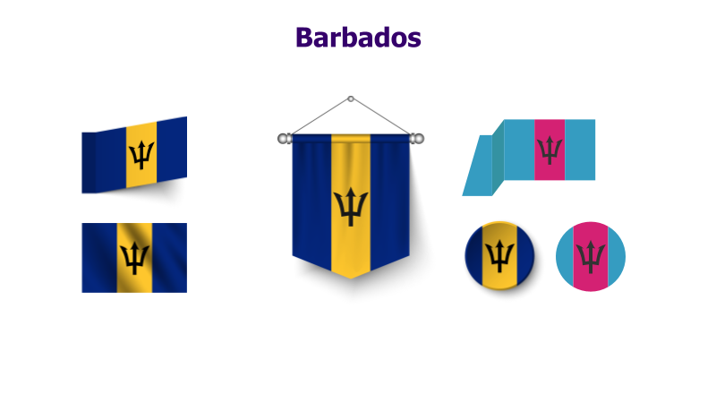 Barbados Flag Variations